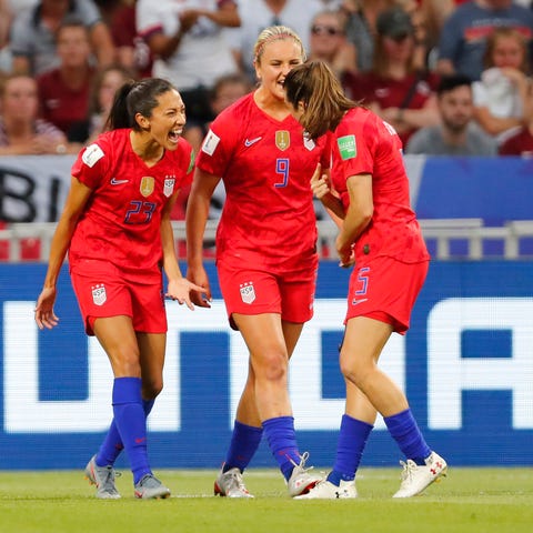 United States forward Christen Press (23)...