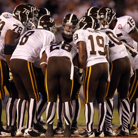 The Broncos brought these uniforms back during the