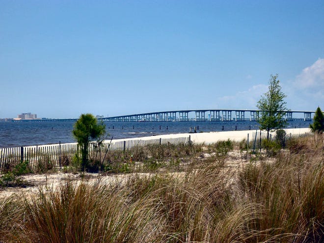 Front Beach in Ocean Springs is among the latest closed to swimming in Mississippi.