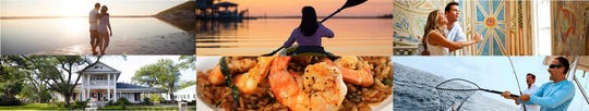 Collage from winter campaign promoting Coastal Mississippi.