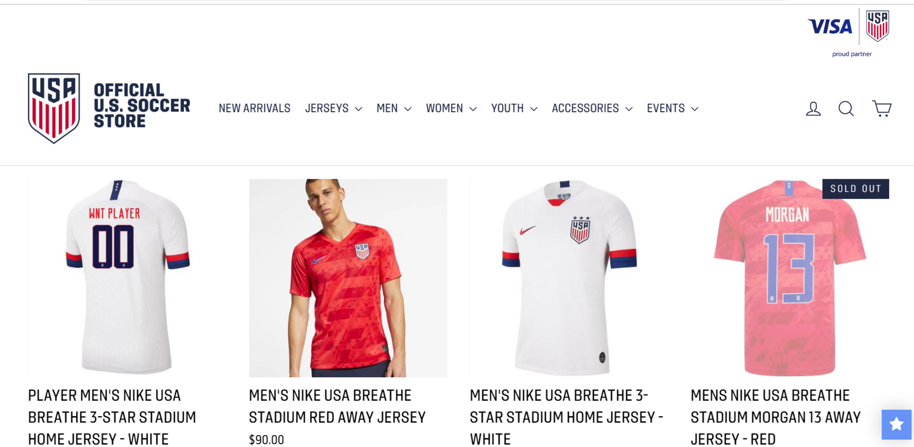 usa women's soccer jersey sales