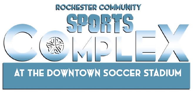 The tentative new logo for the city soccer stadium property on East Broad Street.