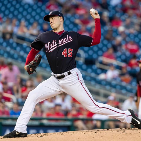 Patrick Corbin pitched seven innings, giving up...
