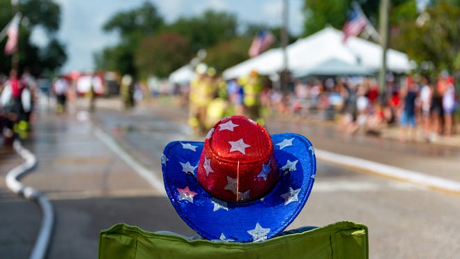 Firefighters compete in the annual Fourth of July water fights in Erath, Louisiana. Delcambre, Henry, Erath, and Leblanc were among the local departments competing. Thursday, July 4, 2019.