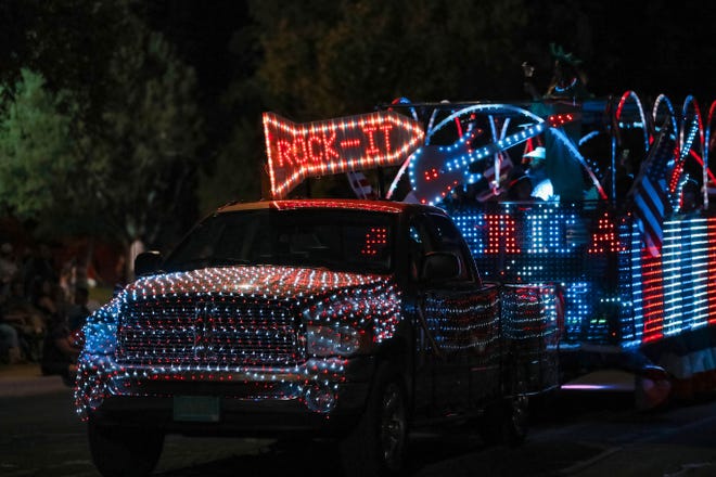 The Hernandez Plumbing Float won the Best Overall Float award for the 2019  Las Cruces Electric Light Parade on Wednesday, June 3, 2019.