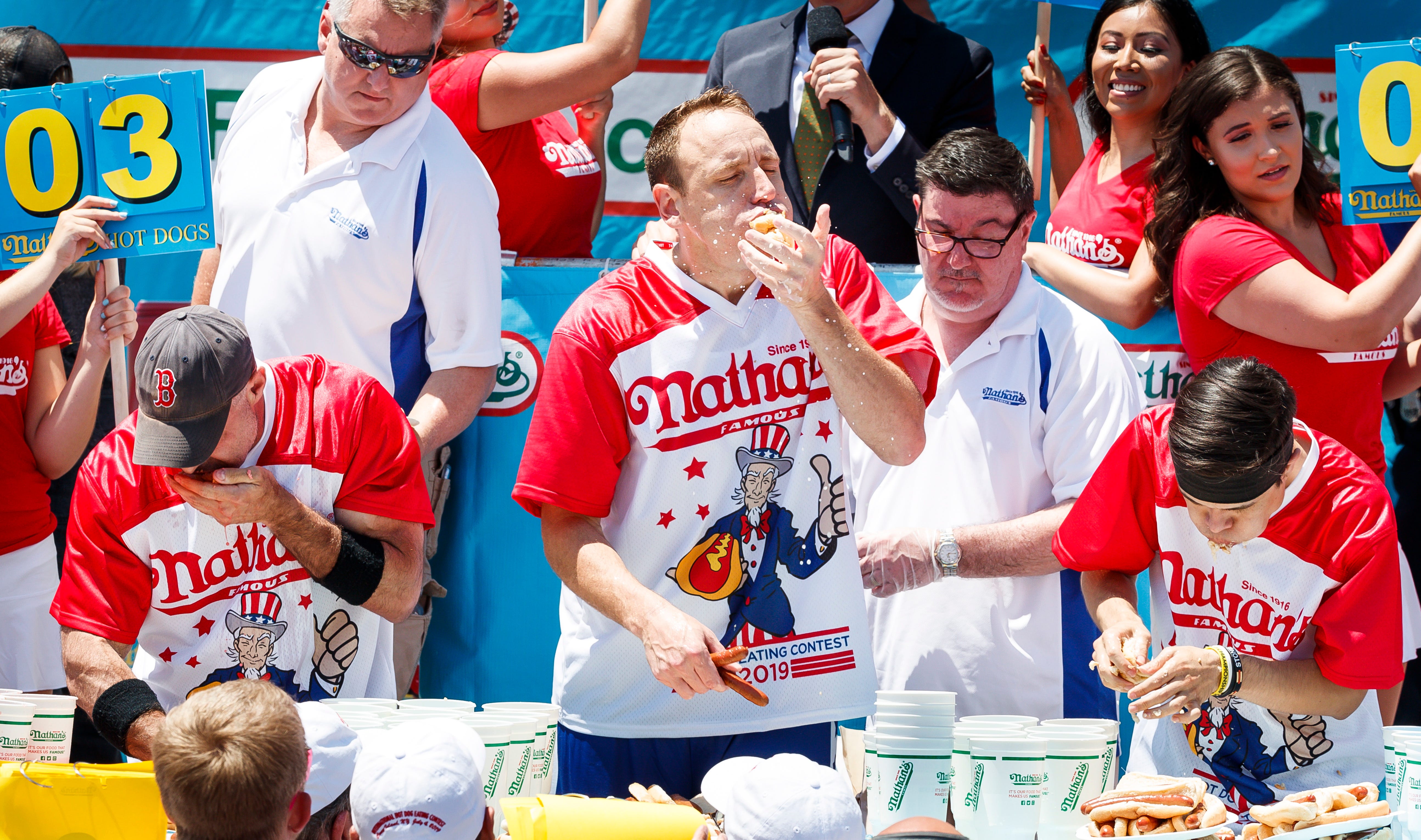 Hot dog contest Best images from the Joey Chestnut's 12th victory