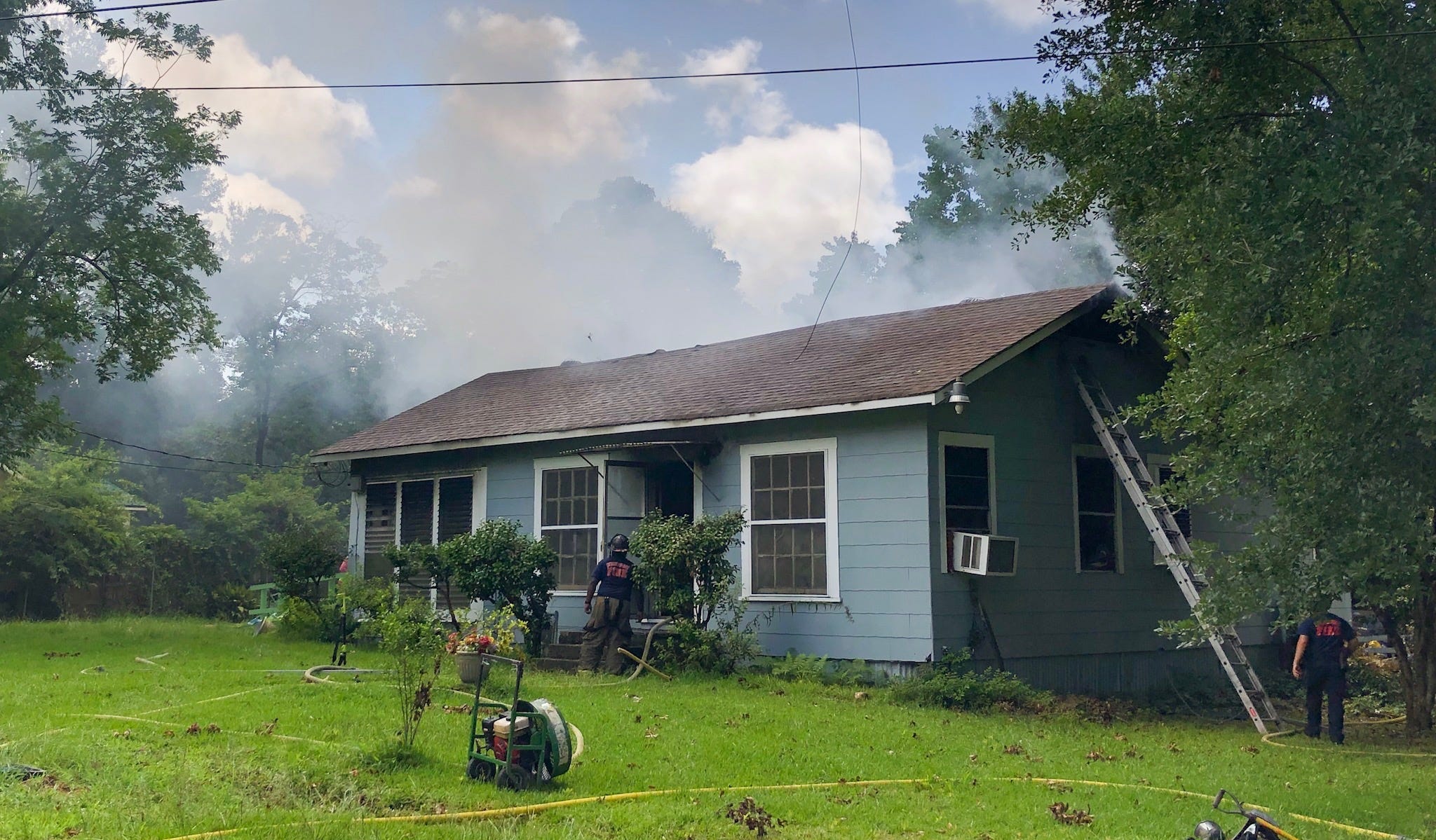 Lyba Street burns in fire Friday in Shreveport