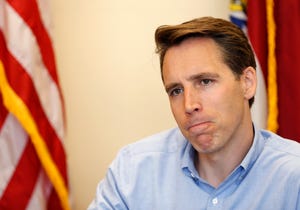 U.S. Sen. Josh Hawley talks about the technology industry in his Springfield office on Wednesday, July 3, 2019.