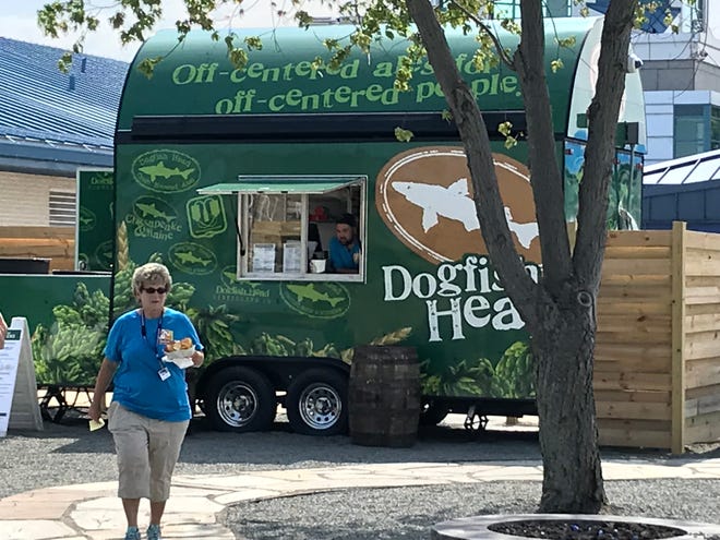 A Dogfish Head food truck is parked outside the Cape May-Lewes Ferry Terminal in Lewes in 2019.