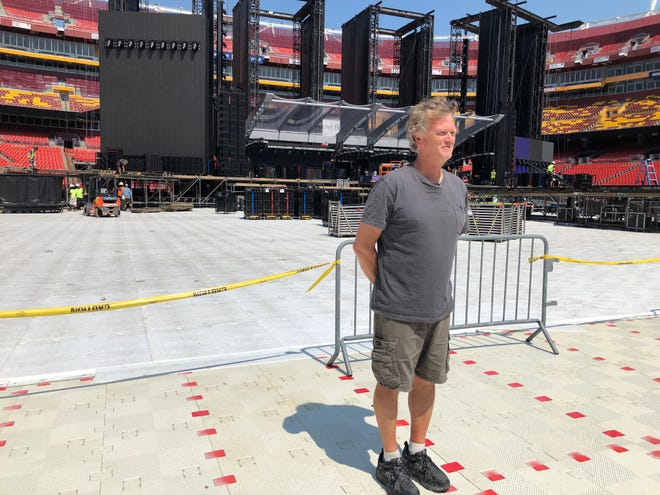 Rolling Stones tour production director Dale Skjerseth, shown here at a 2019 FedEx Field concert in Maryland, has been working with the band since 1994.