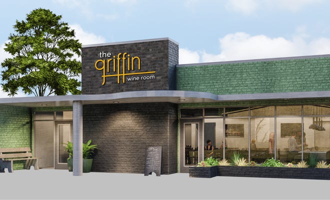 This rendering shows what The Griffin Wine Room is planned to look like upon completion.