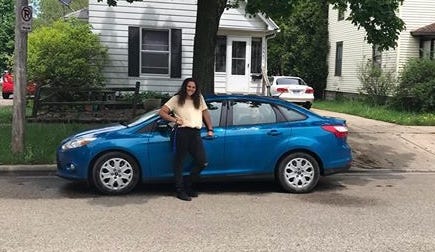 Shelby Booth saved up for a 2012 Ford Focus to commute to Michigan State University from her home in Mio.