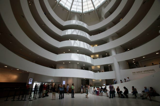 This May 31, 2011, file photo, shows the interior of the Solomon R. Guggenheim Museum, architect Frank Lloyd Wright and built from 1956-1959, in New York.