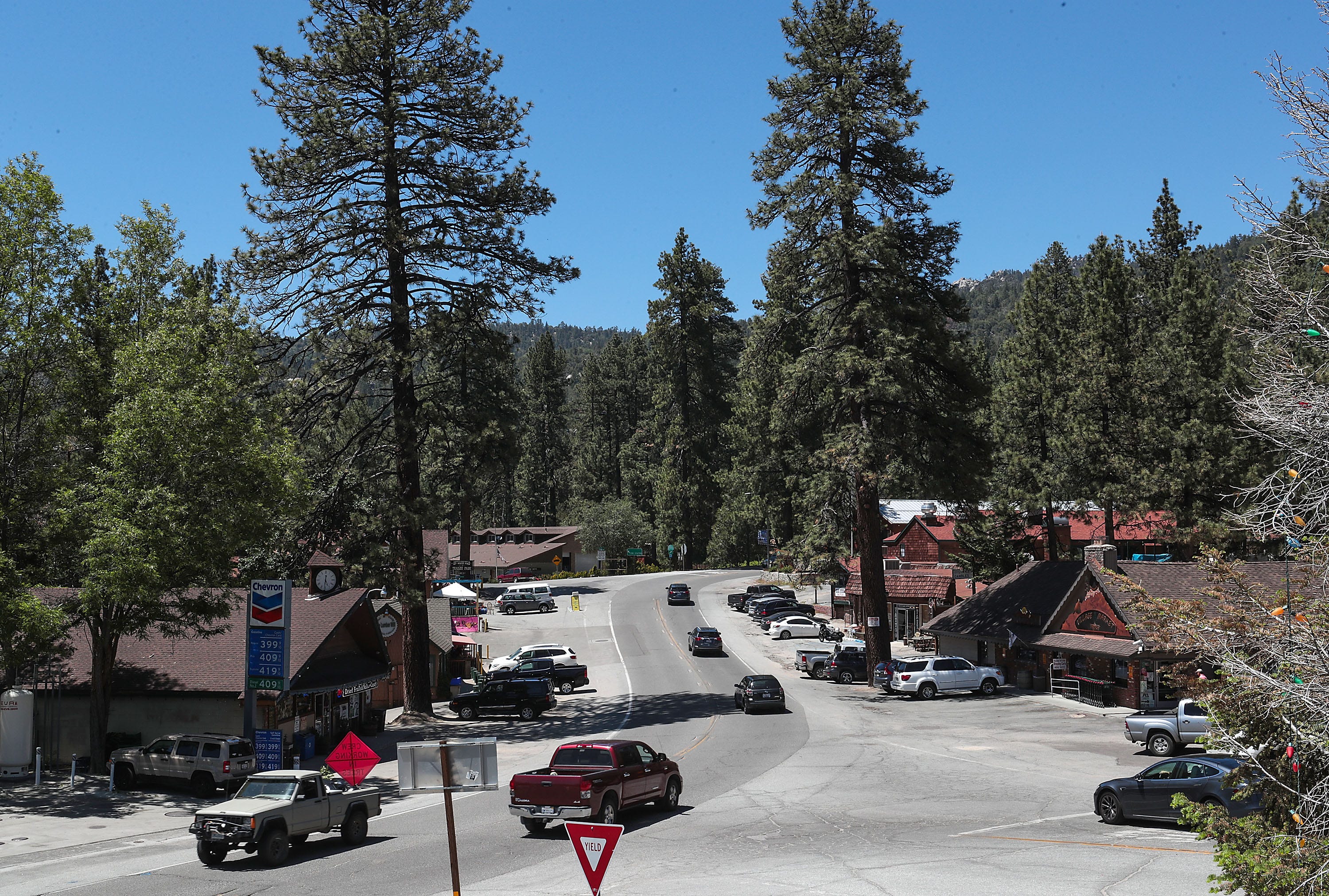 Highway 243 in Idyllwild, Calif. is the only paved road in and out of the mountain town, June 13, 2019.