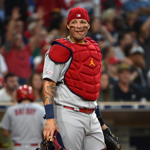 St. Louis Cardinals catcher Yadier Molina  during...
