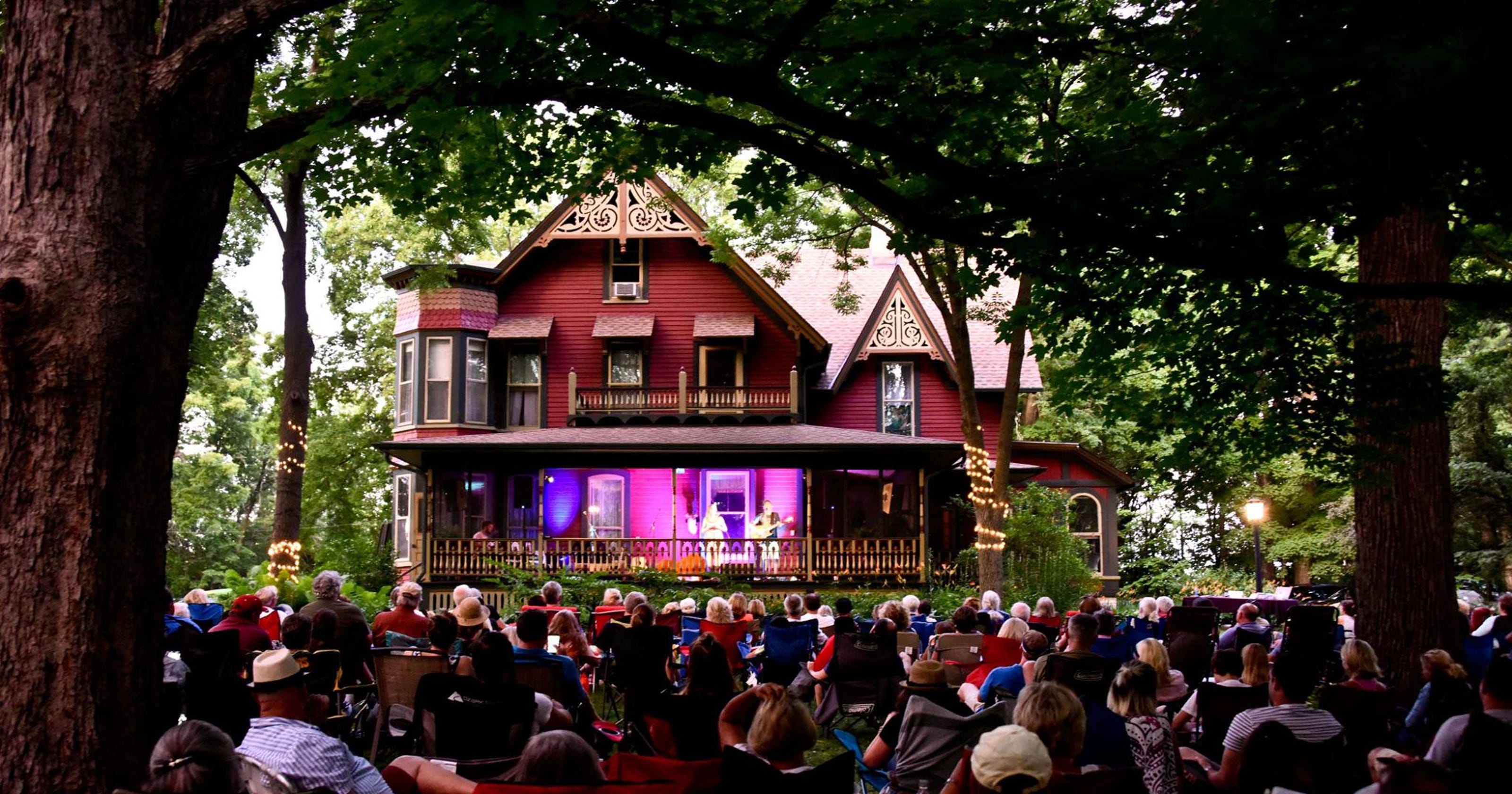 The porch of an Oconomowoc home has a popular concert venue