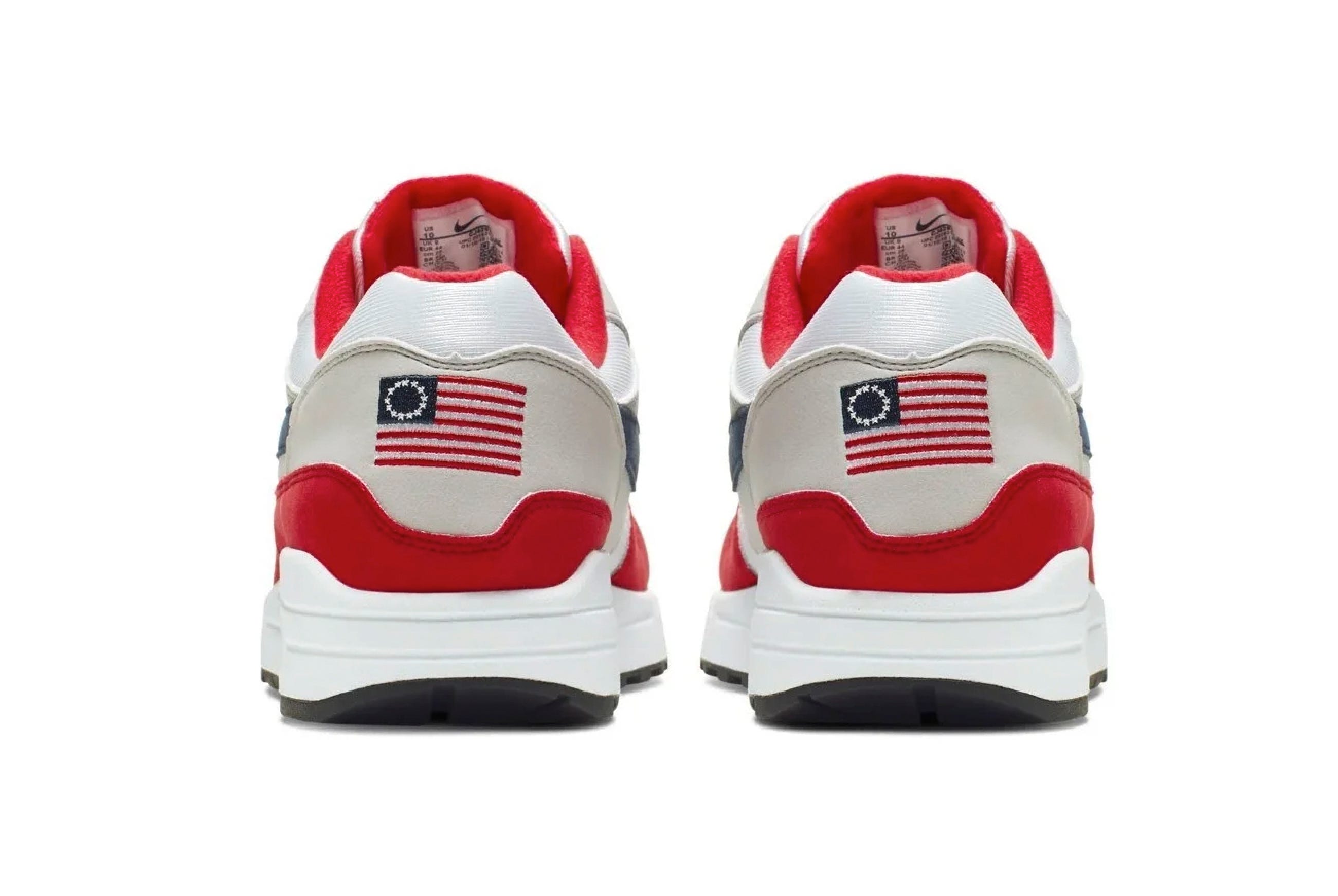 Pulling Betsy Ross sneakers is a small 