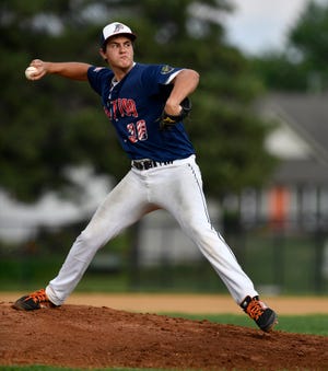 Pleasureville's Landon Ness, seen here in a file photo, was named the Most Outstanding Pitcher at the recently completed York-Adams American Legion baseball playoffs.