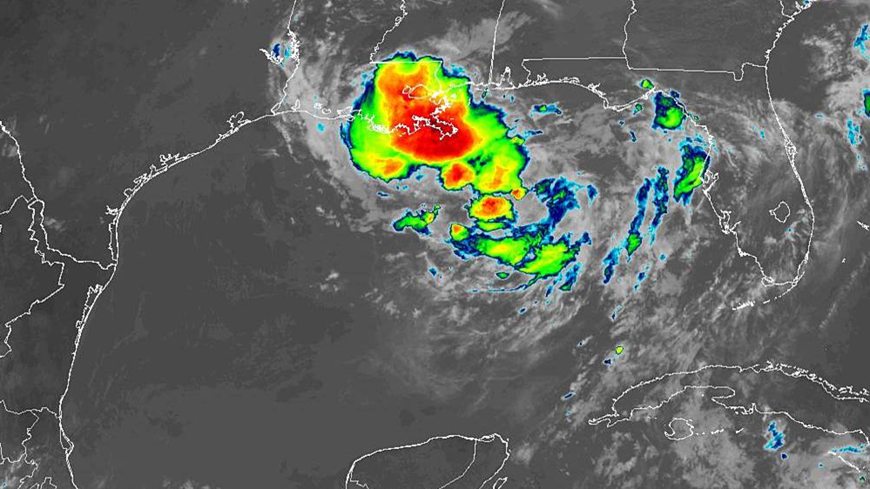 Hurricane in Gulf of Mexico Track the tropical storm and see its
