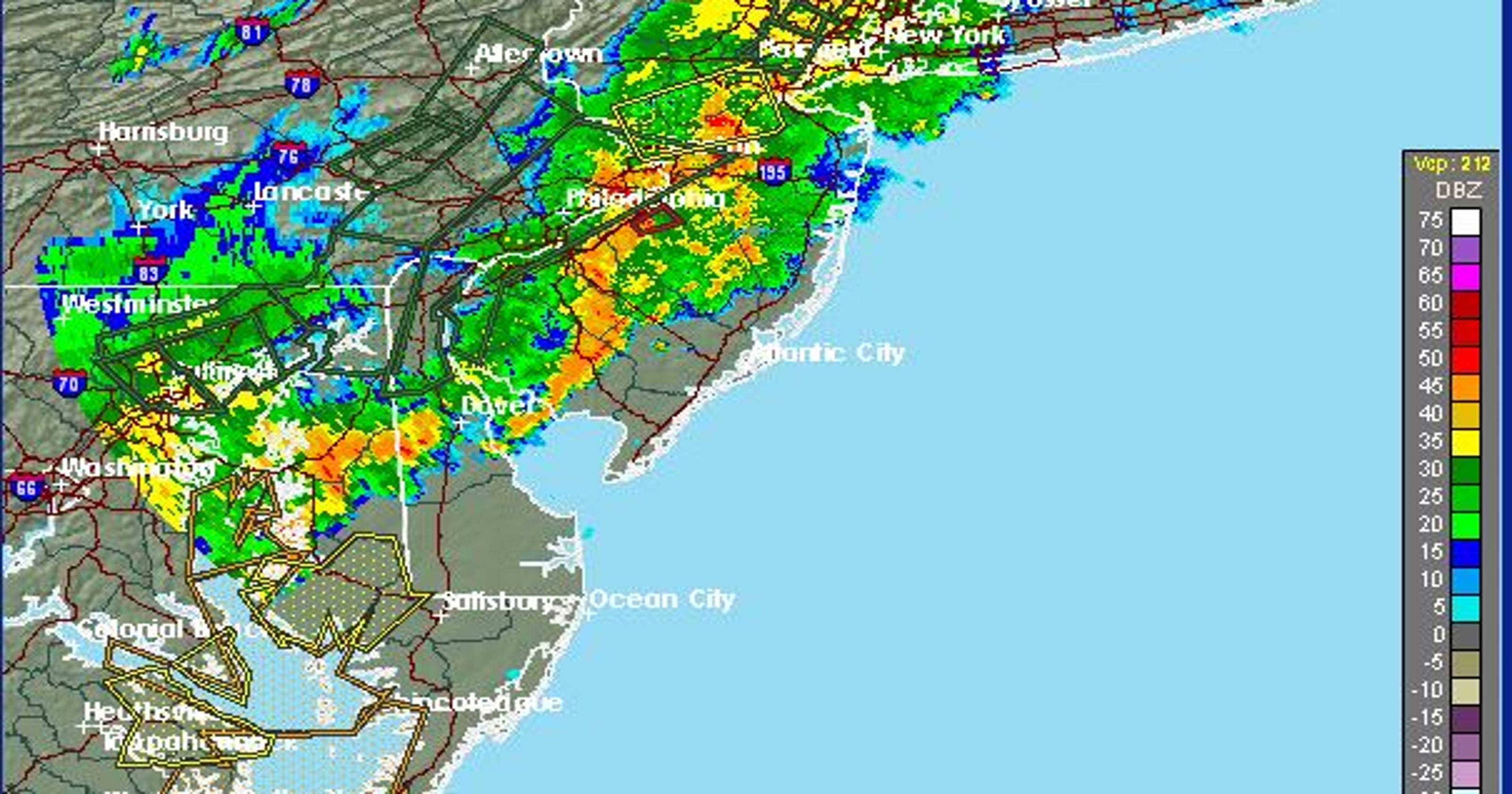 NJ Weather Tornado warning in effect for Burlington County(07)