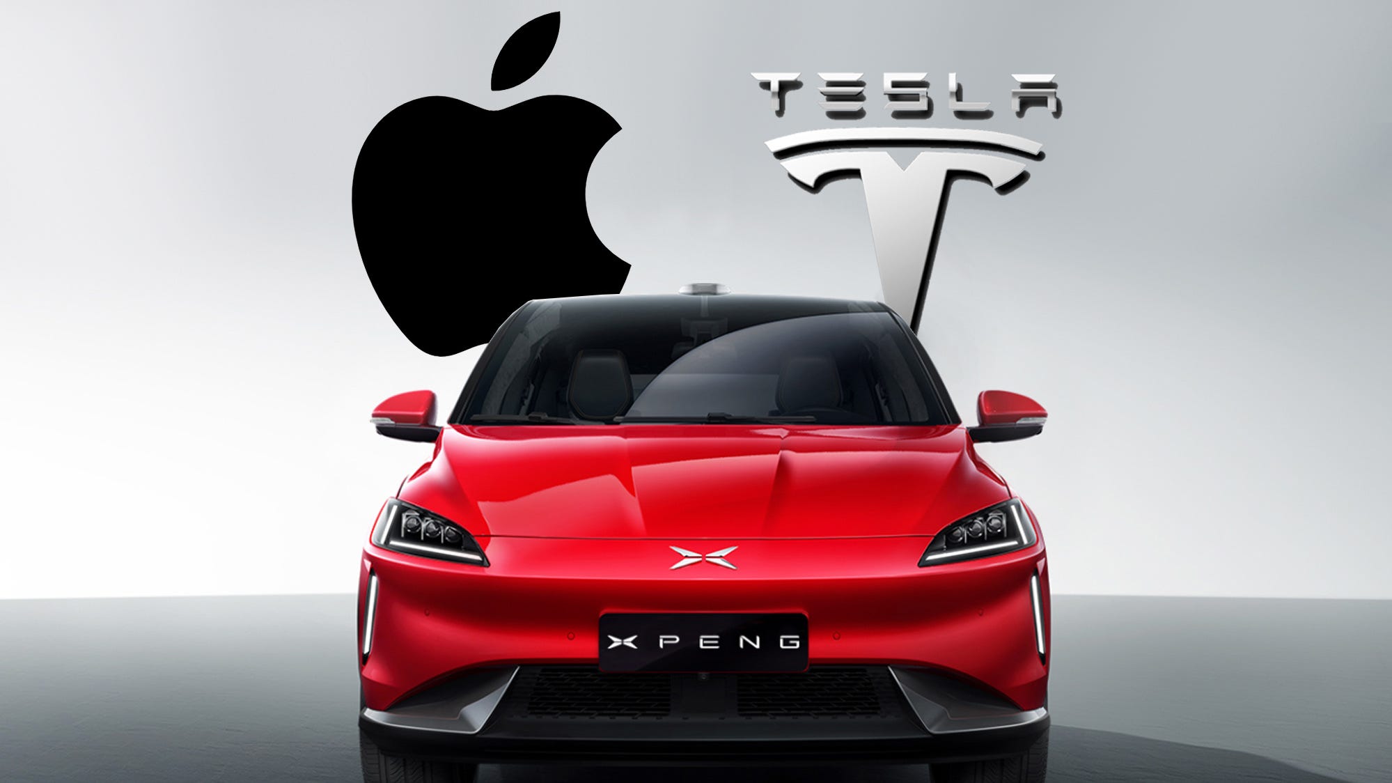 Risultato immagini per apple vs tesla in electric car race