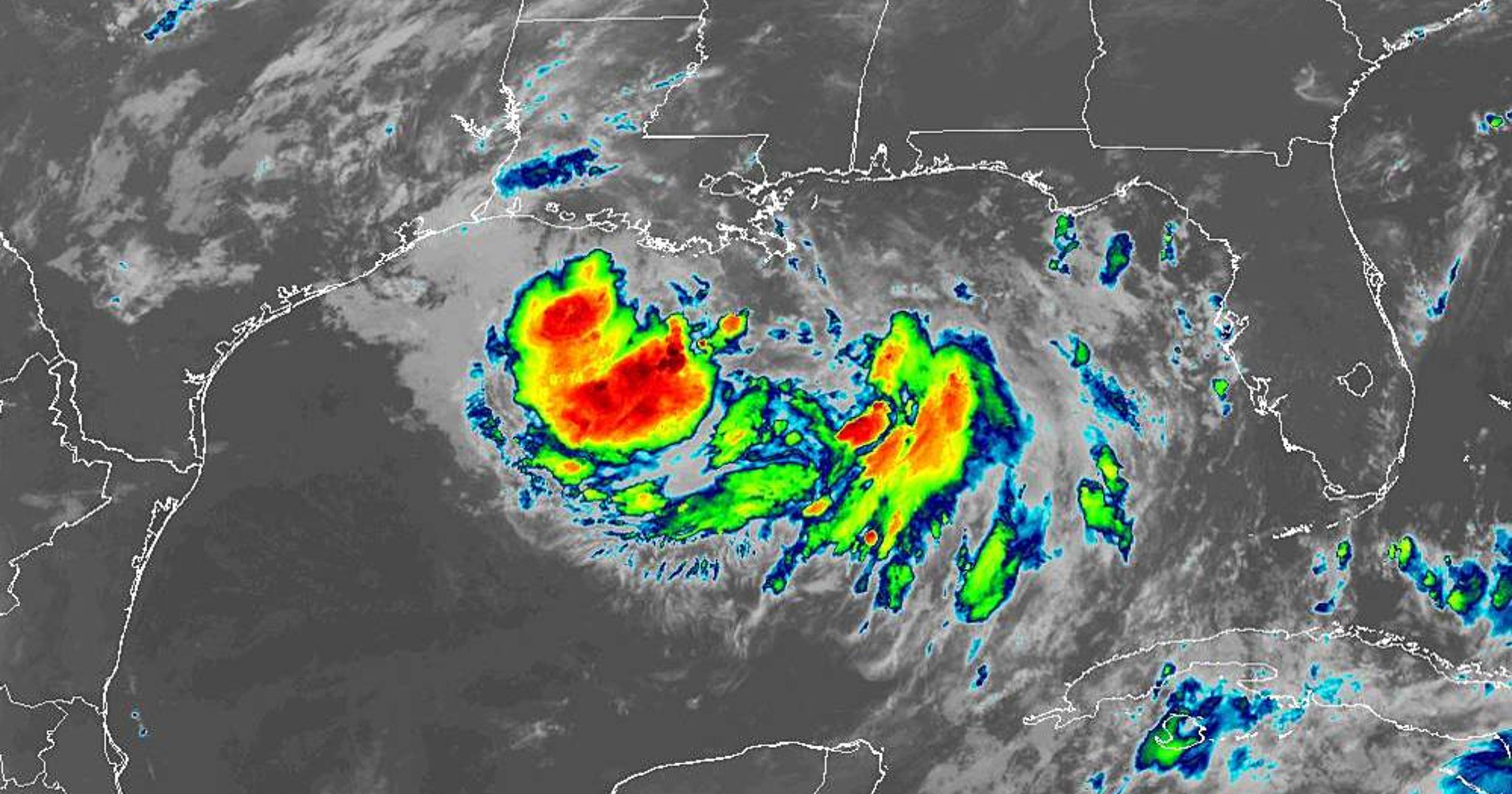Hurricane in Gulf of Mexico Track the tropical storm and see its