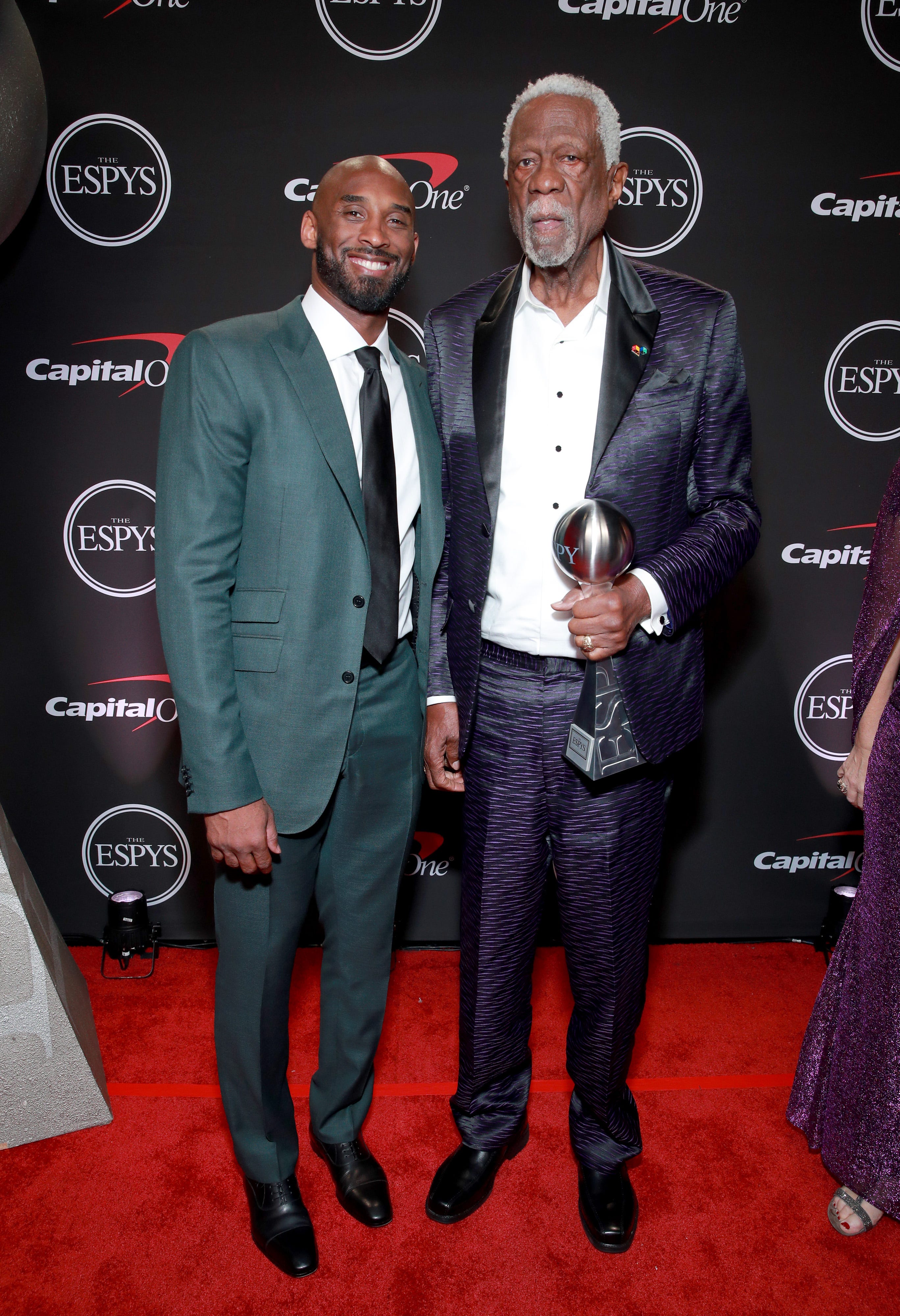 Kobe Bryant gives Bill Russell powerful tribute for ESPYS Arthur Ashe Courage Award