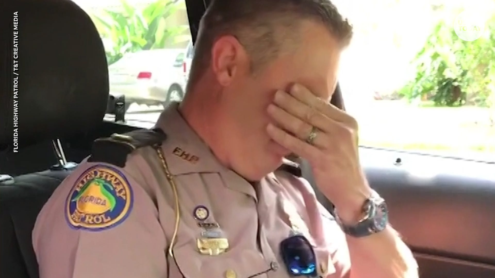 State trooper chokes up during final signoff