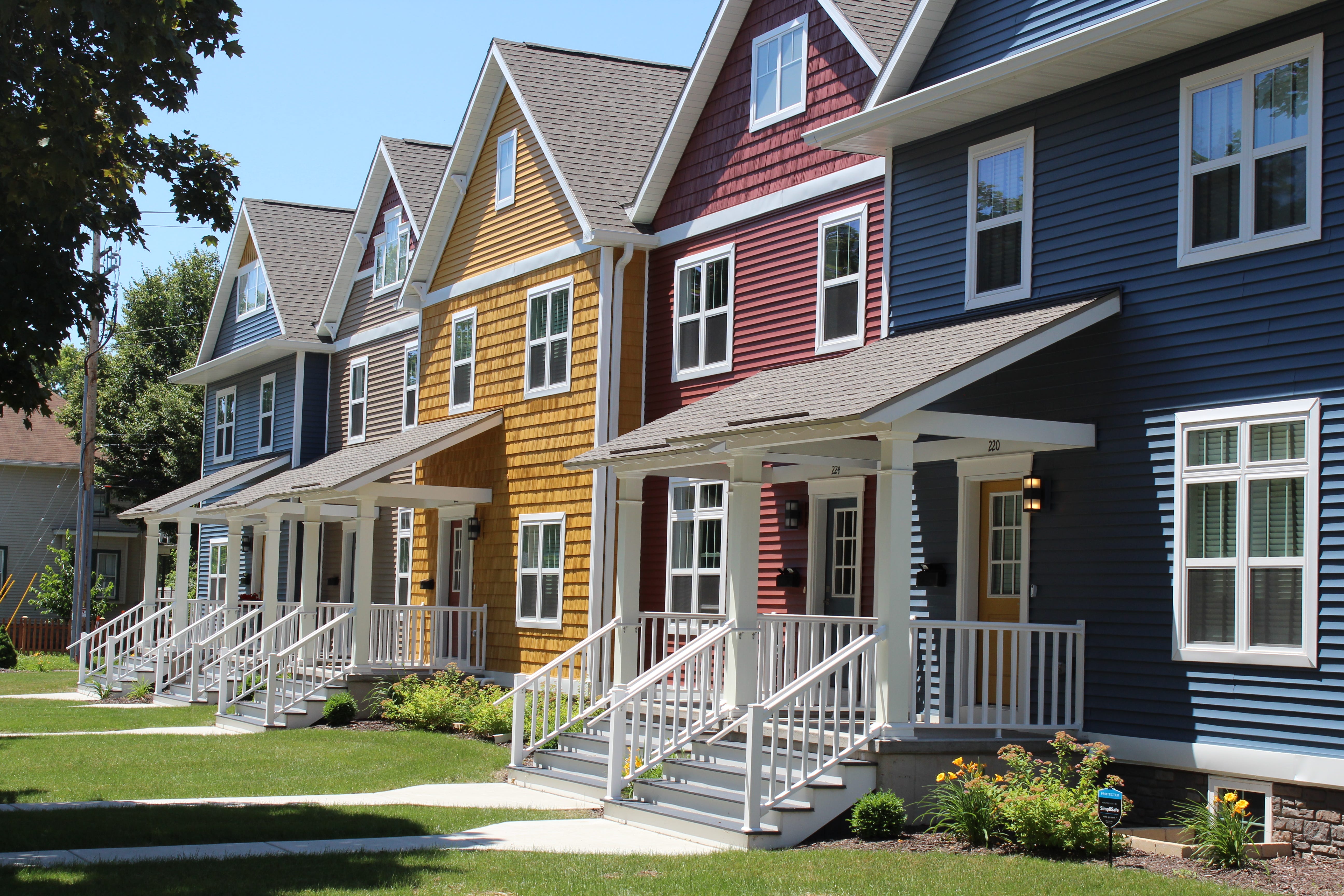 Townhouses built in 2018 by NeighborWorks Green Bay in the Navarino Neighborhood are among recent construction projects that aim to increase the availability of affordable housing in the Green Bay area.