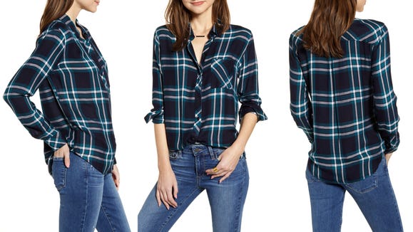 This plaid shirt is sweet in butter and looks great, whether it's standalone or superimposed.