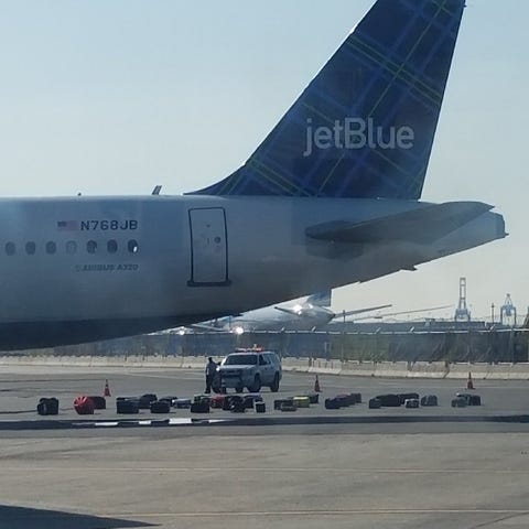 A JetBlue flight from Newark to Tampa was delayed...