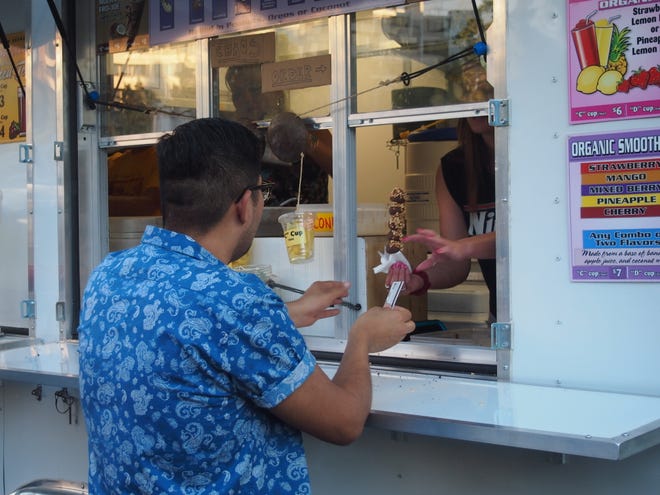 Visitors come out to enjoy Food Truck Friday