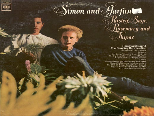 This is a copy of Simon & Garfunkel's album Parsley, Sage, Rosemary and Thyme. --- DATE TAKEN: rcd 09/03 No Byline NoCredit UNL - unlimited reuse ORG XMIT: ZX5201