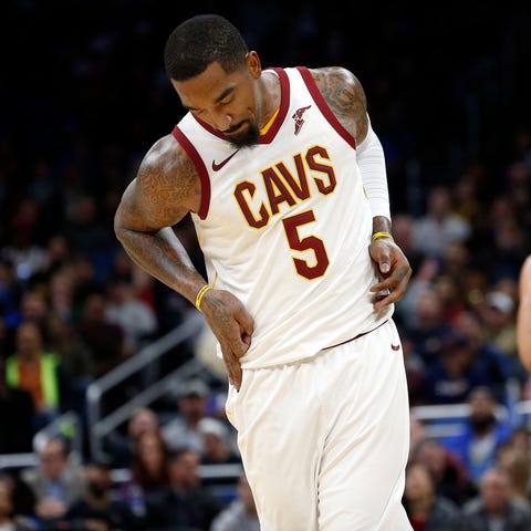 J.R. Smith during a 2018 game.