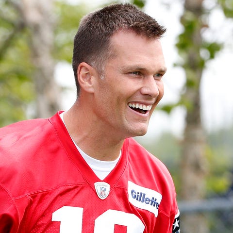 New England Patriots quarterback Tom Brady...