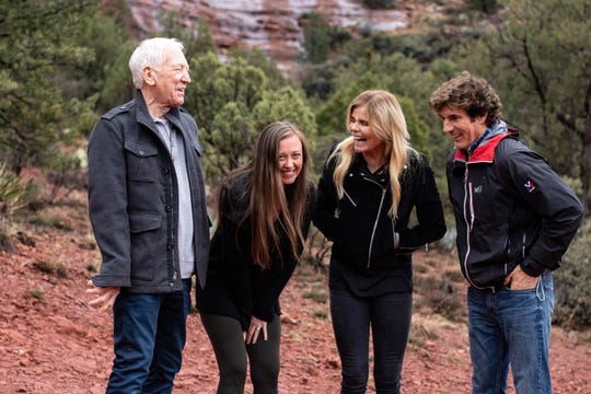 Clint Ober, left, Rebecca Tickell, Mariel Hemingway and Josh Tickell all collaborated on a new documentary film called "The Earthing Move," which focuses on the process of "earthing," or coming into contact with the earth through bare feet.