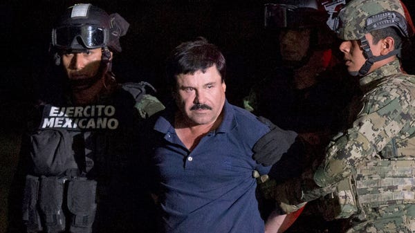 Mexican drug lord Joaquin "El Chapo" Guzman is...