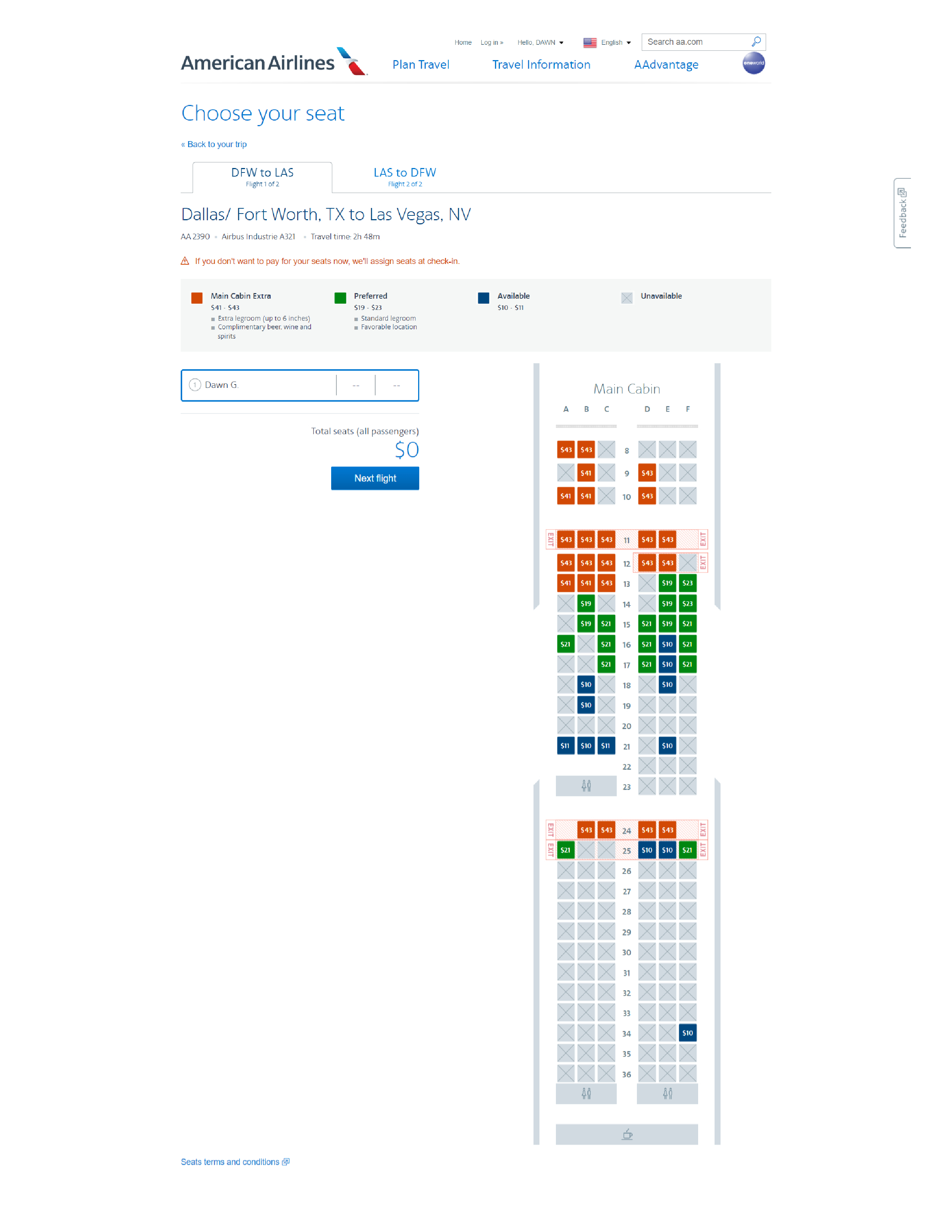 seat assignment elevated bundle united