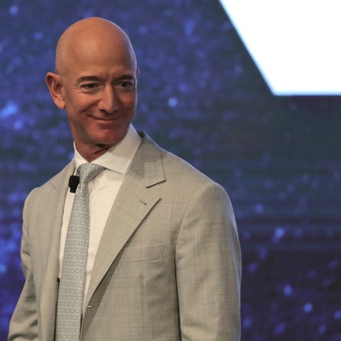 Amazon founder Jeff Bezos during the JFK Space Sum