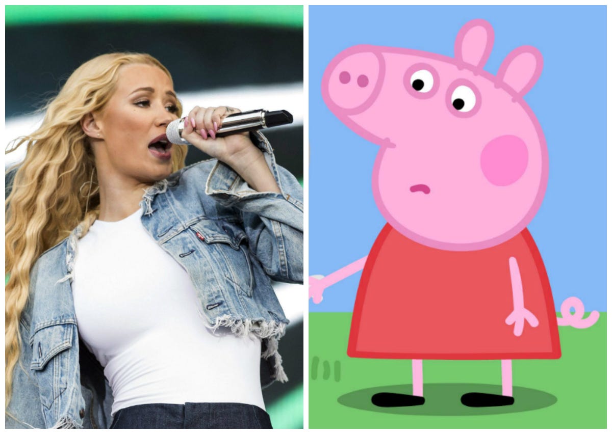 Peppa Pig, Iggy Azalea feud over competing album releases Peppa Pig, Iggy Azalea feud over competing album releases