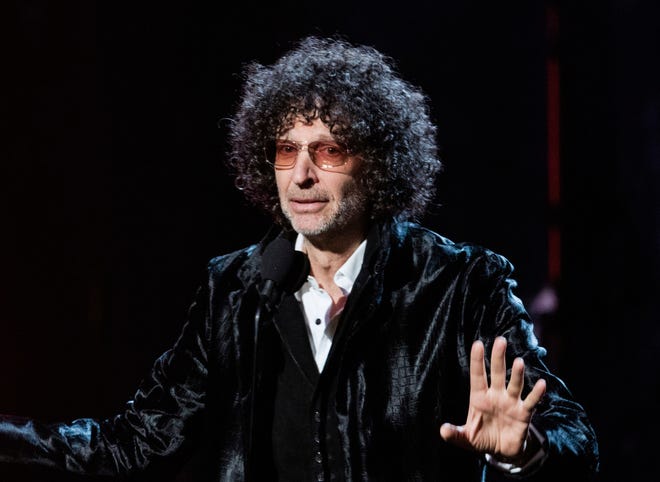 Howard Stern speaks at the 2018 Rock and Roll Hall of Fame Induction Ceremony in Cleveland on April 14, 2018.