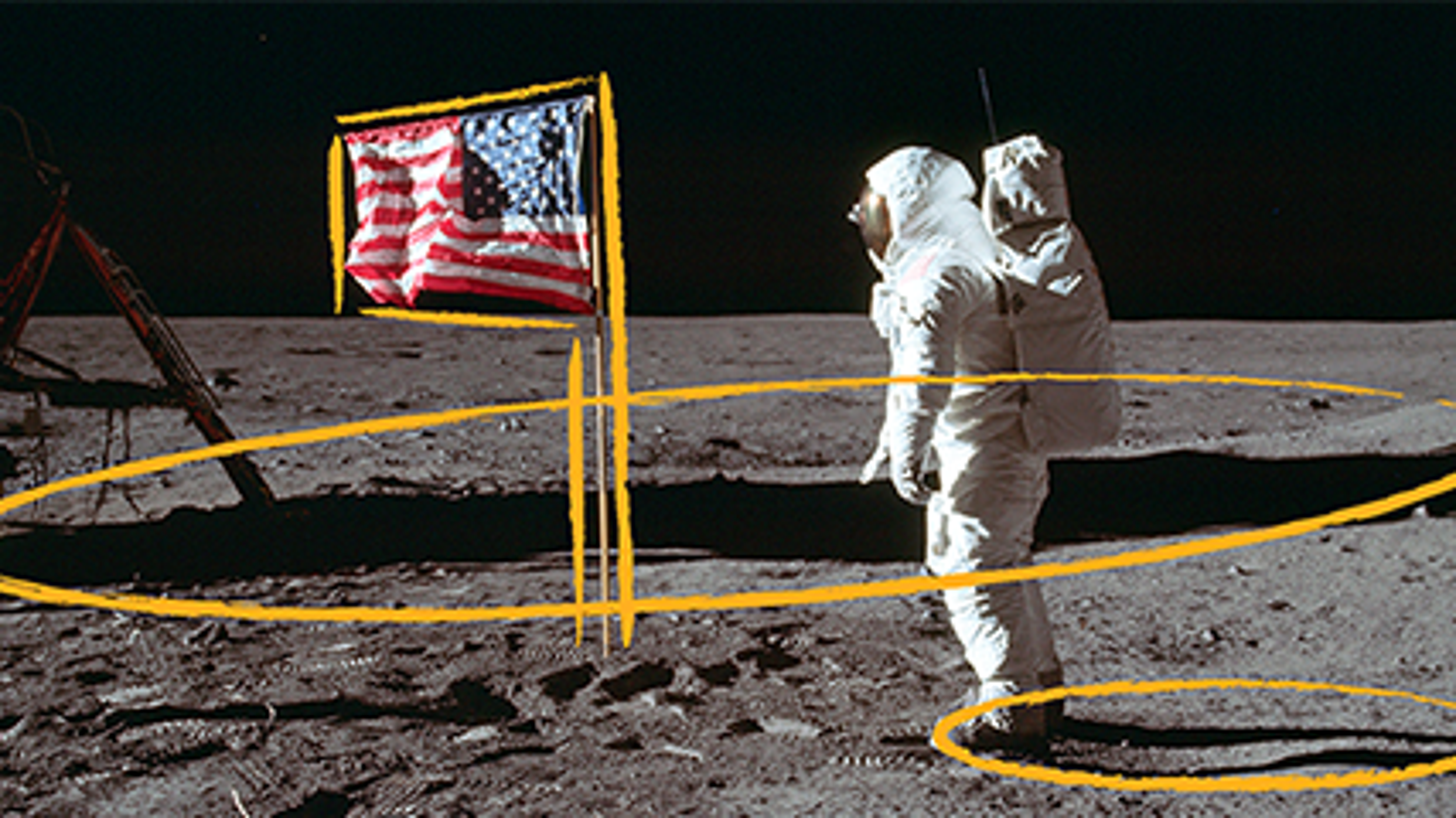 Apollo 11 moon landing What you can't see in Buzz Aldrin flag photo Apollo 11 moon landing What you can't see in Buzz Aldrin flag photo