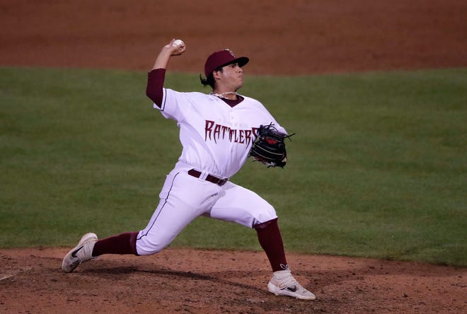The Timber Rattlers Victor Castañeda pitches against the South Bend Cubs on Thursday, July 18, 2019, at Neuroscience Group Field at Fox Cities Stadium in Grand Chute, Wis.