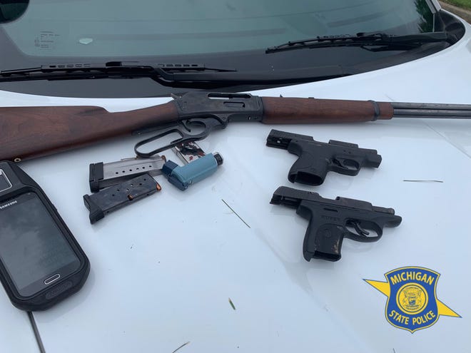 Authorities recovered the man's rifle and two other handguns.