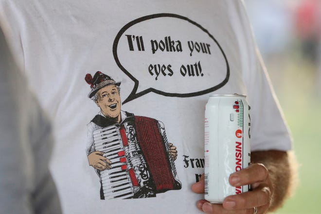 Koszulka z polką podczas 41. Annual Pulaski Polka Days, piątek, 19 lipca 2019 r. w Pulaksi w stanie Wisconsin Joshua Clark / USA TODAY NETWORK-Wisconsin