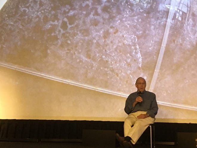David Levine, who worked on the Apollo 11 command module, spoke at the 50th anniversary celebration.