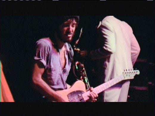 Bruce Springsteen and The E. Street Band performing at Hammersmith Odeon in London in 1975. --- DATE TAKEN: rec'd11/05 No Byline Columbia Records UNL - unlimited reuse ORG XMIT: ZX41756