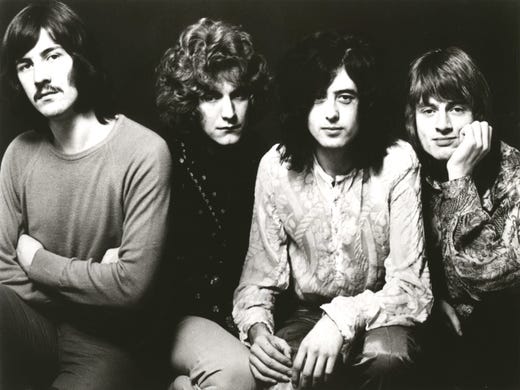 The members of the band Led Zeppelin. (Gannett News Service) ORG XMIT: GPN
