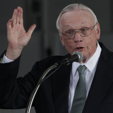 Neil Armstrong in 2009 as he narrated  Portrait...