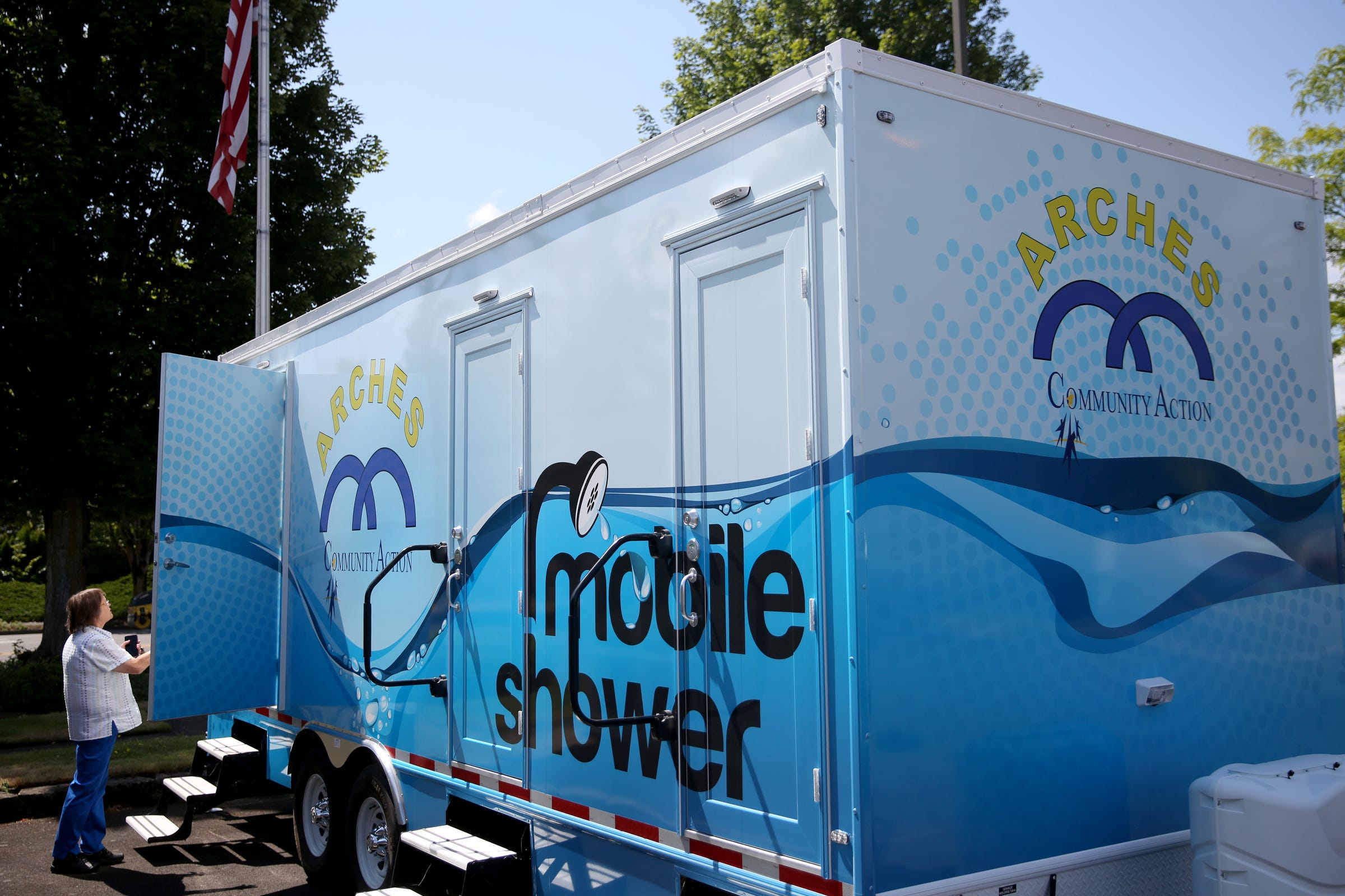 United Way and ARCHES partner on mobile shower trailer for homeless